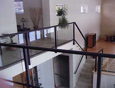 Glass Rail System in a home setting