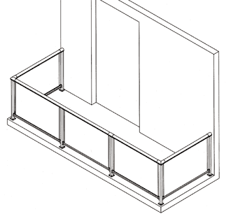 glass aluminum balcony rail