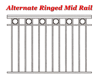 Railings Profile: Alternate Ringed Mid Rail
